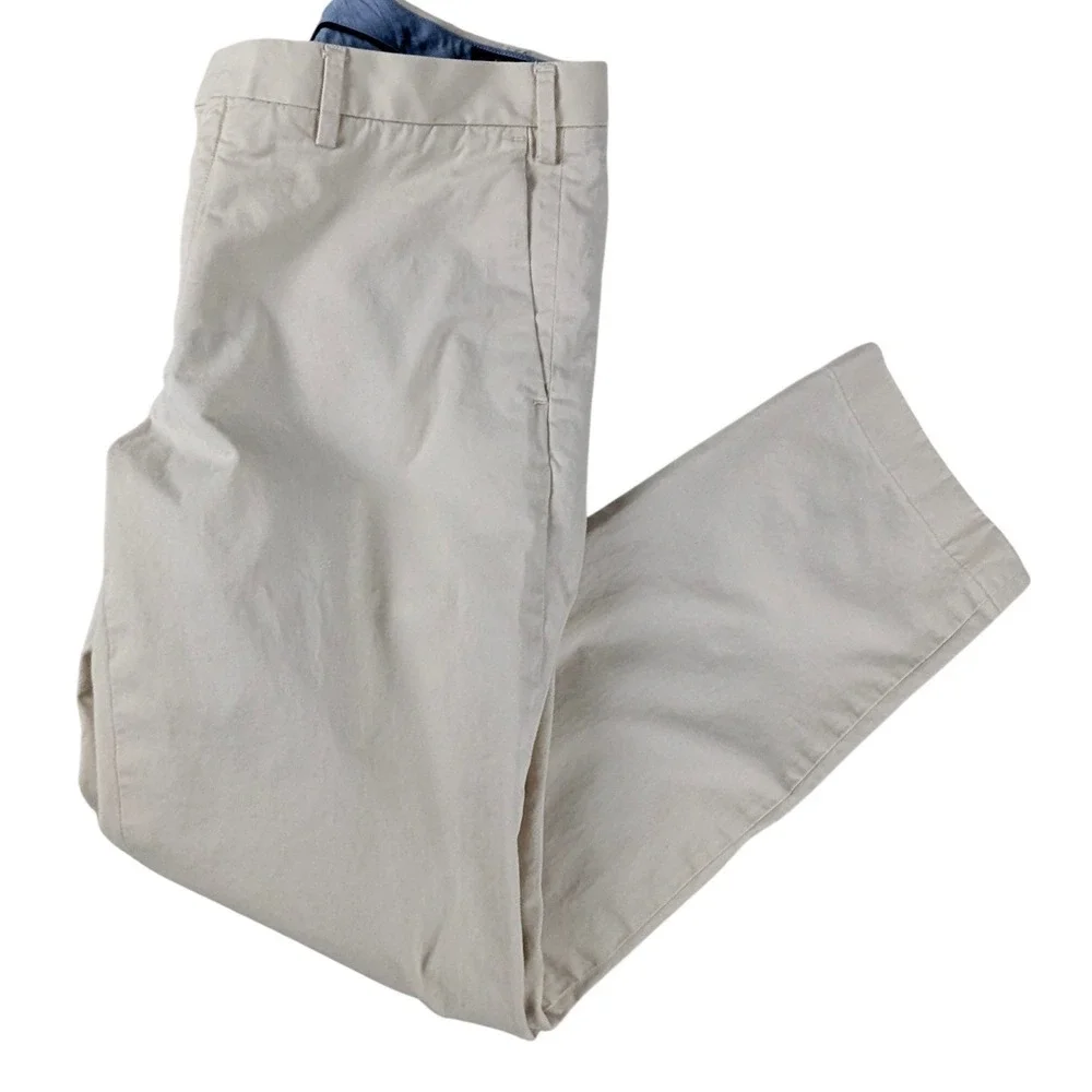 Polo Ralph Lauren Mens Stretch Slim Fit Chino Pants Tan Beige 34/32 Cotton Twill